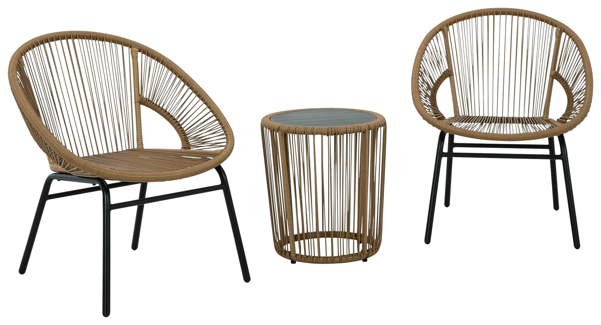 Ashley Outdoor/Patio Mandarin Cape Outdoor Chairs with Table Set (Set of 3) P312-047