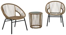 Ashley Outdoor/Patio Mandarin Cape Outdoor Chairs with Table Set (Set of 3) P312-047
