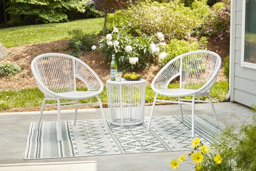 Ashley Outdoor/Patio Mandarin Cape Outdoor Table and Chairs (Set of 3) P312-050