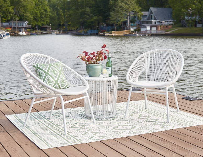 Ashley Outdoor/Patio Mandarin Cape Outdoor Table and Chairs (Set of 3) P312-050