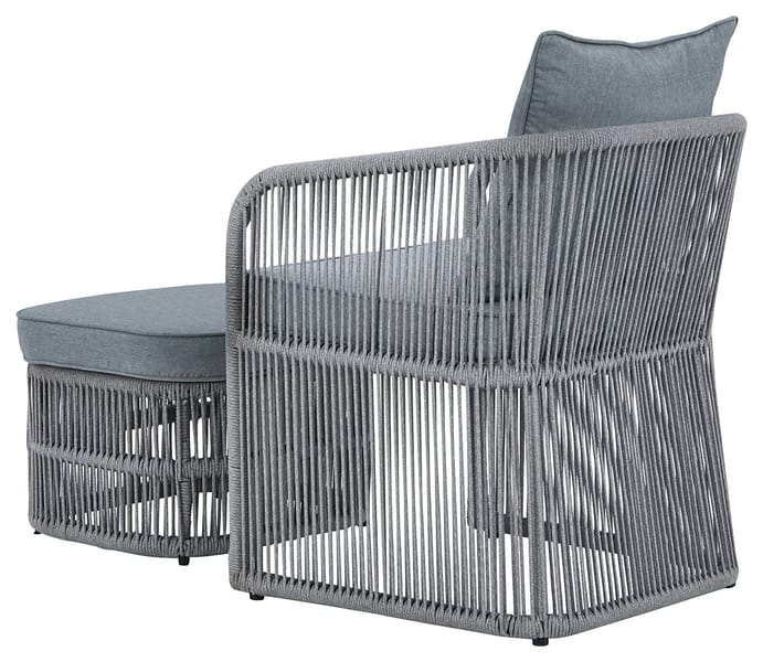 Ashley Outdoor/Patio Coast Island Outdoor Chair with Ottoman and Side Table P313-046