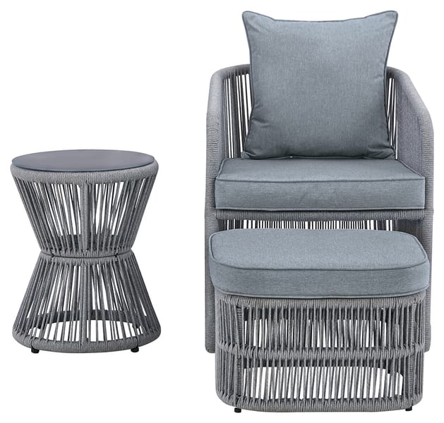 Ashley Outdoor/Patio Coast Island Outdoor Chair with Ottoman and Side Table P313-046