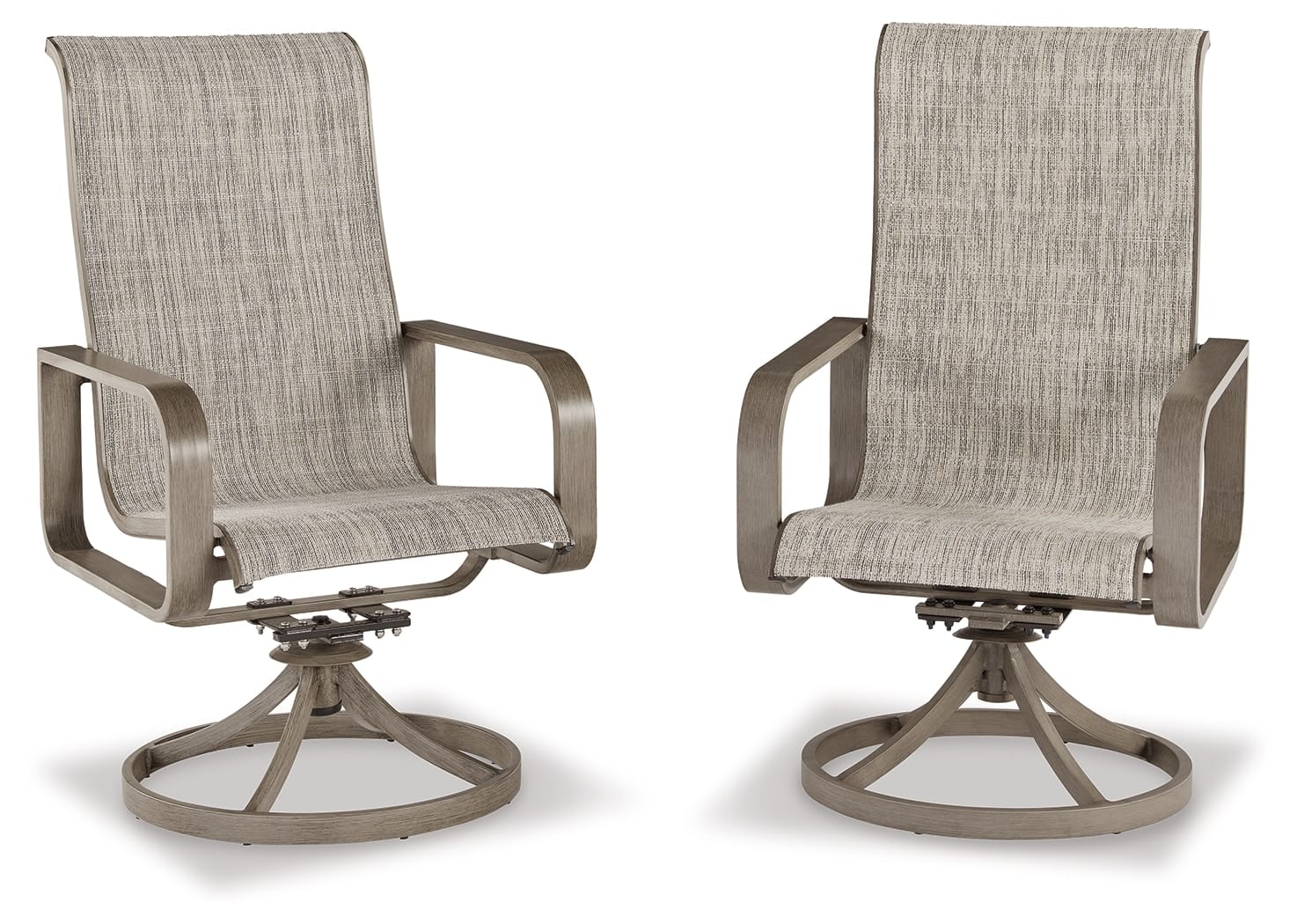 Ashley Outdoor/Patio Beach Front Sling Swivel Chair (Set of 2) P323-603A