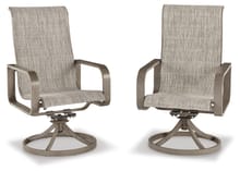 Ashley Outdoor/Patio Beach Front Sling Swivel Chair (Set of 2) P323-603A
