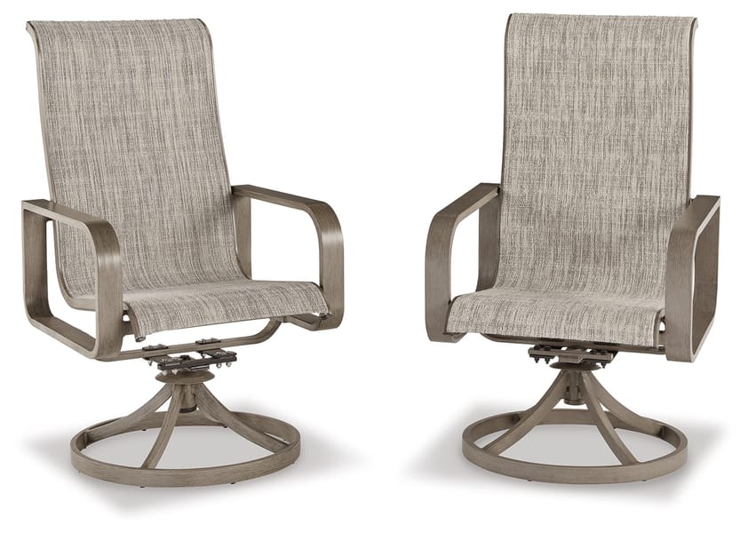 Ashley Outdoor/Patio Beach Front Sling Swivel Chair (Set of 2) P323-603A
