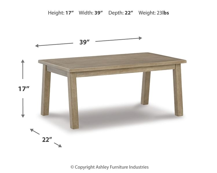 Ashley Outdoor/Patio Barn Cove Outdoor Coffee Table P342-701
