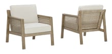 Ashley Outdoor/Patio Barn Cove Lounge Chair with Cushion (Set of 2) P342-820
