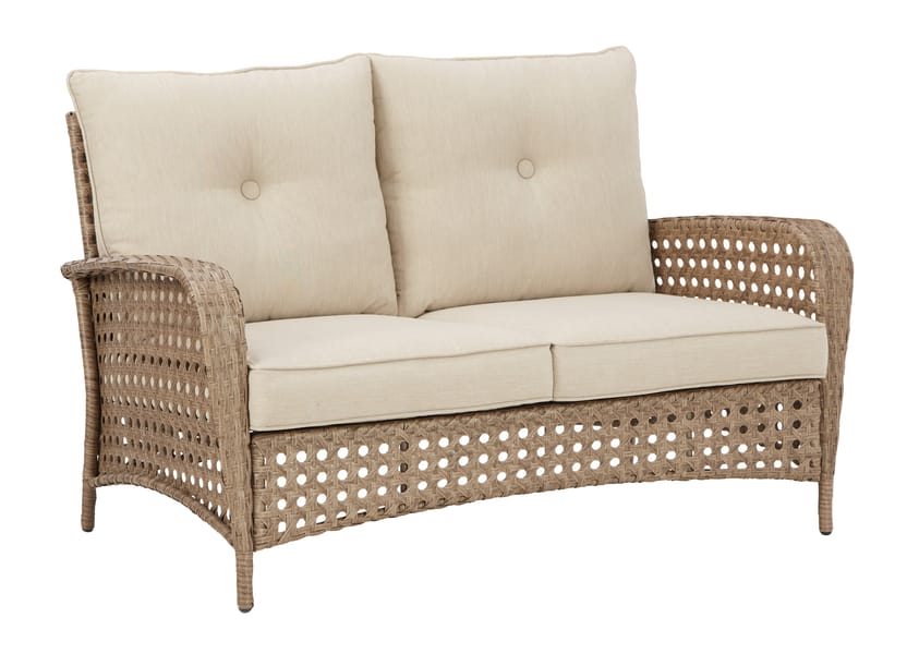 Ashley Outdoor/Patio Braylee Outdoor Loveseat with Table (Set of 2) P345-035