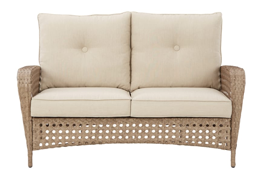 Ashley Outdoor/Patio Braylee Outdoor Loveseat with Table (Set of 2) P345-035