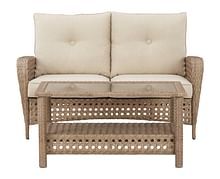 Ashley Outdoor/Patio Braylee Outdoor Loveseat with Table (Set of 2) P345-035