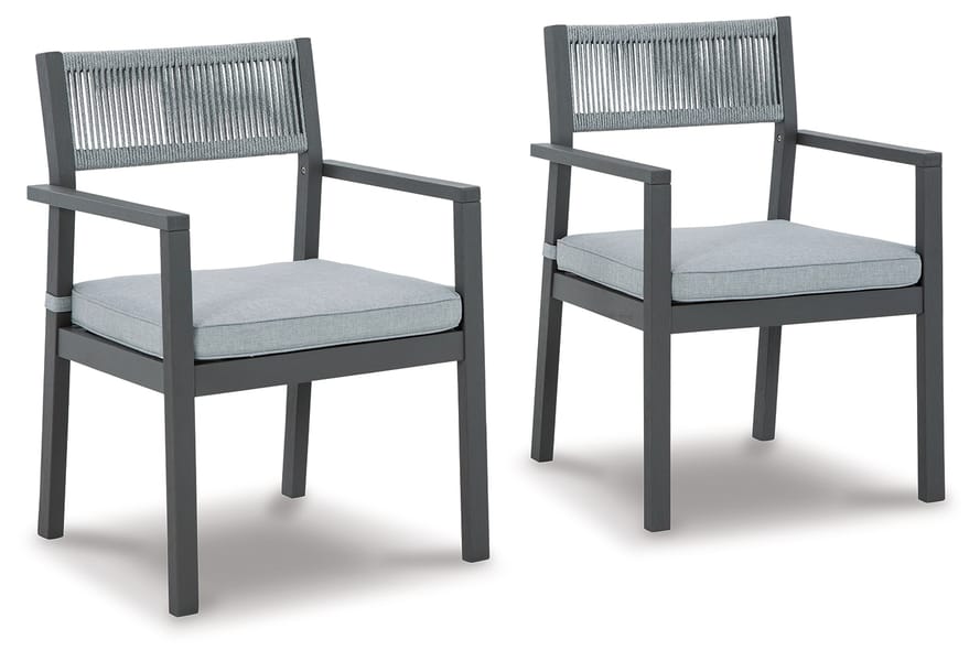 Ashley Outdoor/Patio Eden Town Arm Chair with Cushion (Set of 2) P358-601A