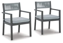 Ashley Outdoor/Patio Eden Town Arm Chair with Cushion (Set of 2) P358-601A