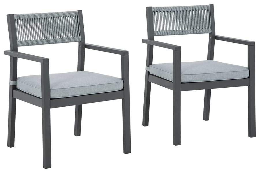 Ashley Outdoor/Patio Eden Town Arm Chair with Cushion (Set of 2) P358-601A