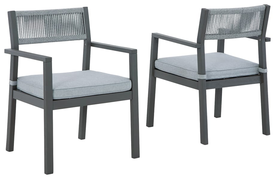 Ashley Outdoor/Patio Eden Town Arm Chair with Cushion (Set of 2) P358-601A