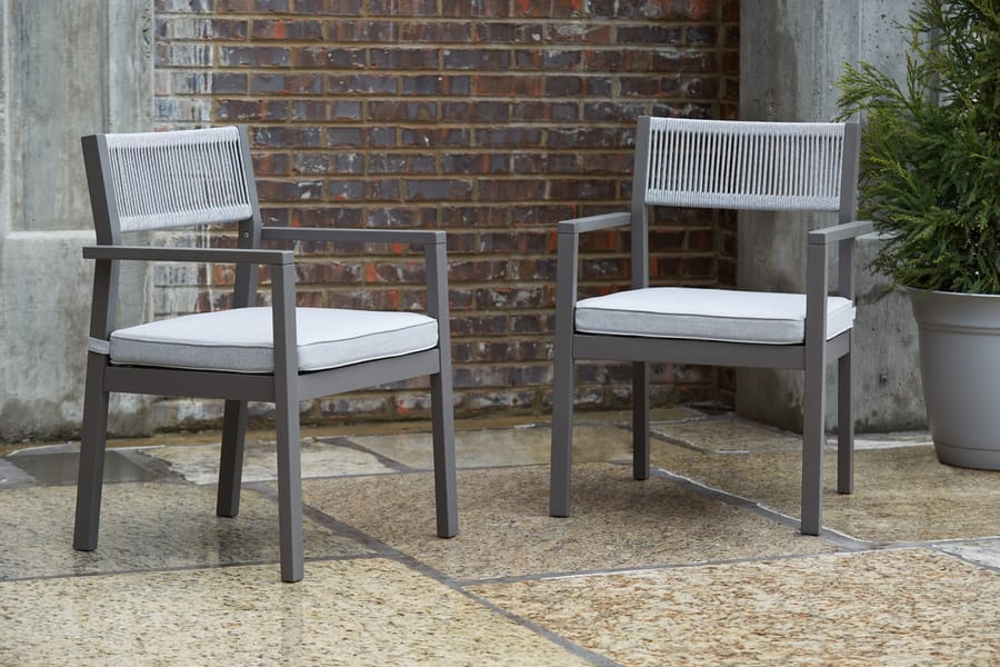 Ashley Outdoor/Patio Eden Town Arm Chair with Cushion (Set of 2) P358-601A