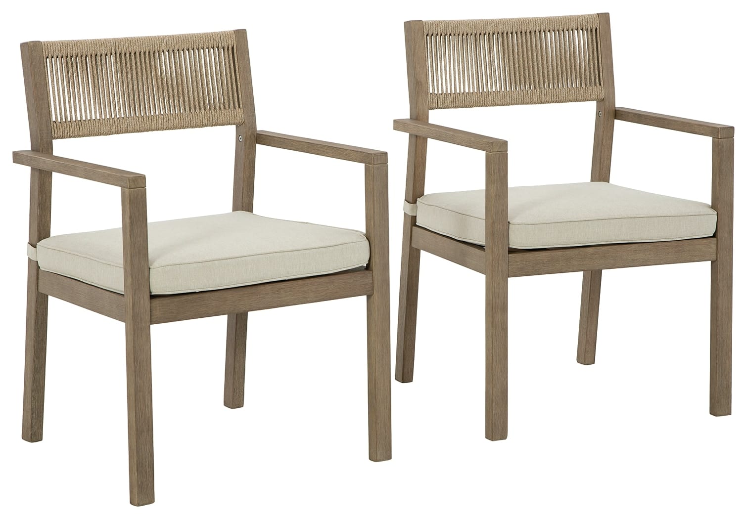Ashley Outdoor/Patio Aria Plains Arm Chair with Cushion (Set of 2) P359-601A