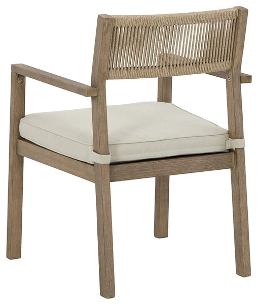 Ashley Outdoor/Patio Aria Plains Arm Chair with Cushion (Set of 2) P359-601A