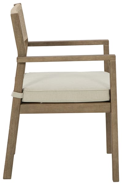 Ashley Outdoor/Patio Aria Plains Arm Chair with Cushion (Set of 2) P359-601A
