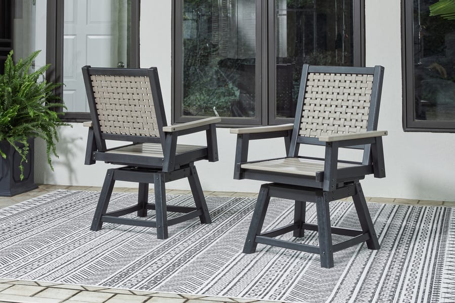 Ashley Outdoor/Patio Mount Valley Swivel Chair (Set of 2) P384-604A
