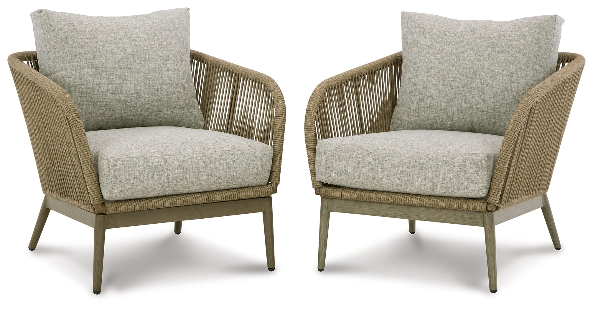 Ashley Outdoor/Patio Swiss Valley Lounge Chair with Cushion (Set of 2) P390-820