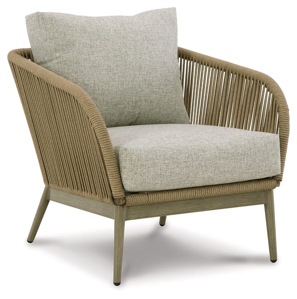 Ashley Outdoor/Patio Swiss Valley Lounge Chair with Cushion (Set of 2) P390-820