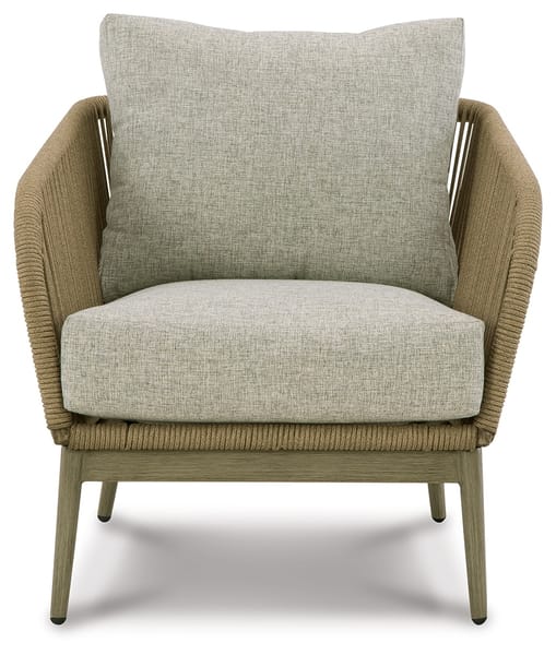 Ashley Outdoor/Patio Swiss Valley Lounge Chair with Cushion (Set of 2) P390-820