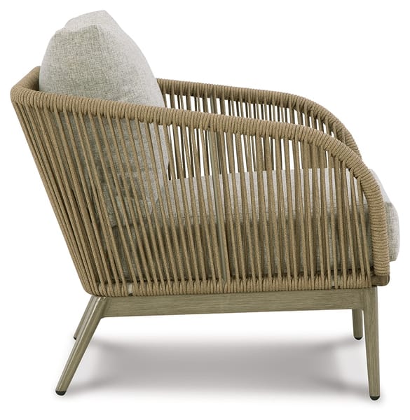 Ashley Outdoor/Patio Swiss Valley Lounge Chair with Cushion (Set of 2) P390-820