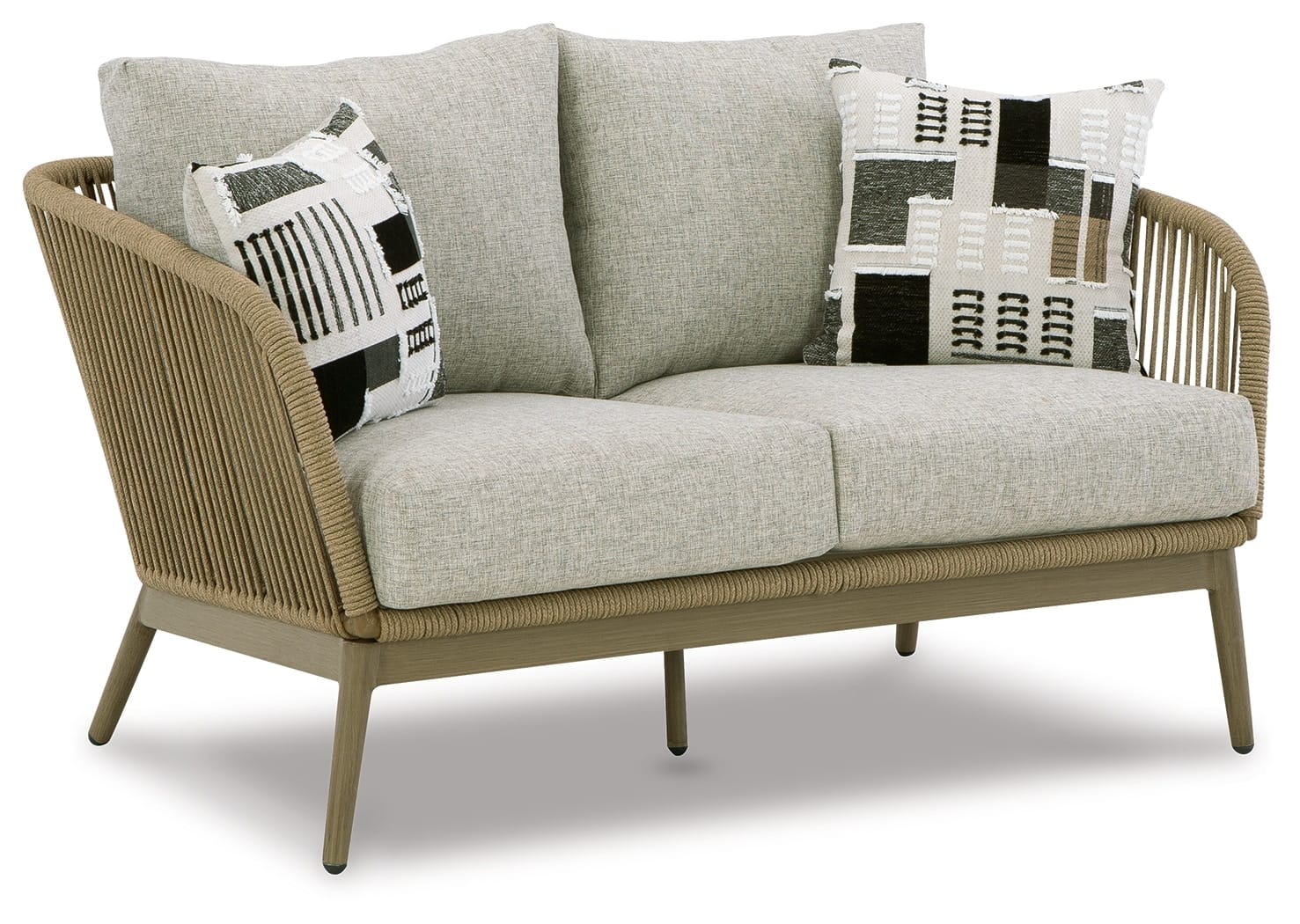 Ashley Outdoor/Patio Swiss Valley Outdoor Loveseat with Cushion P390-835