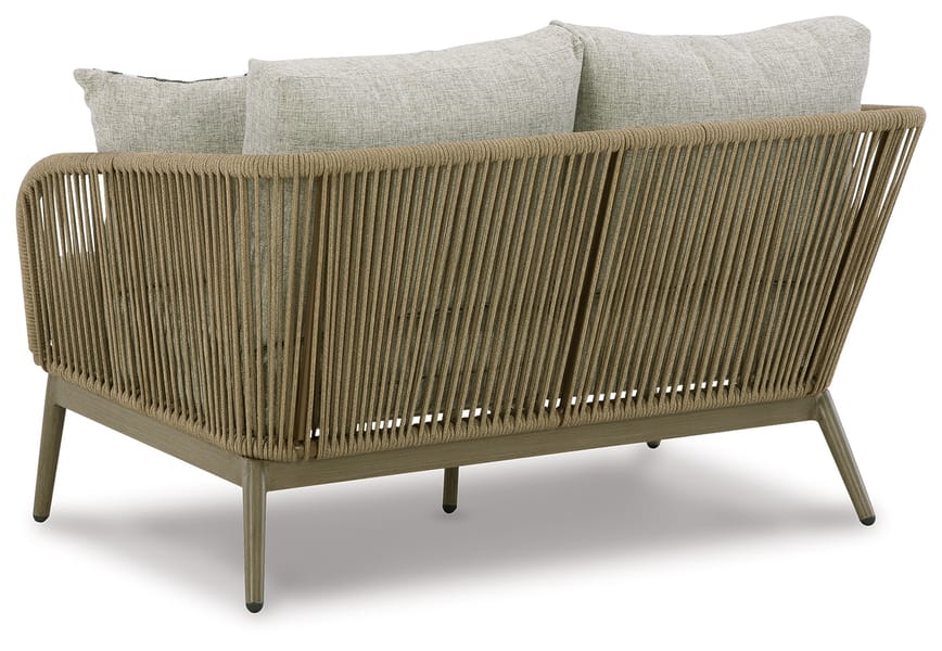 Ashley Outdoor/Patio Swiss Valley Outdoor Loveseat with Cushion P390-835
