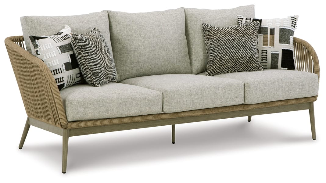 Ashley Outdoor/Patio Swiss Valley Outdoor Sofa with Cushion P390-838