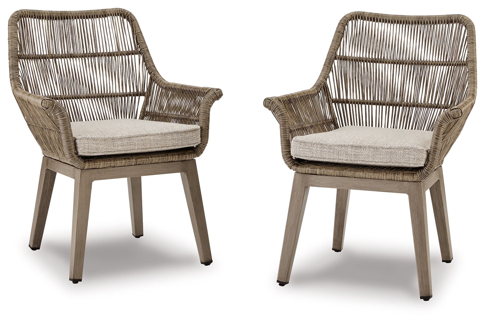 Ashley Outdoor/Patio Beach Front Arm Chair with Cushion (Set of 2) P399-601A