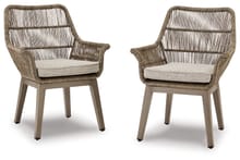 Ashley Outdoor/Patio Beach Front Arm Chair with Cushion (Set of 2) P399-601A