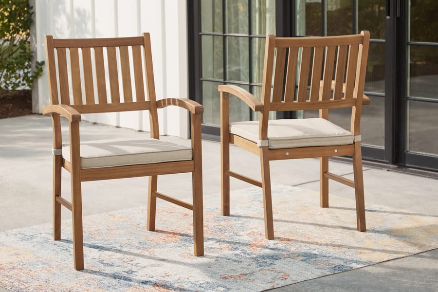 Ashley Outdoor/Patio Janiyah Outdoor Dining Arm Chair (Set of 2) P407-601A