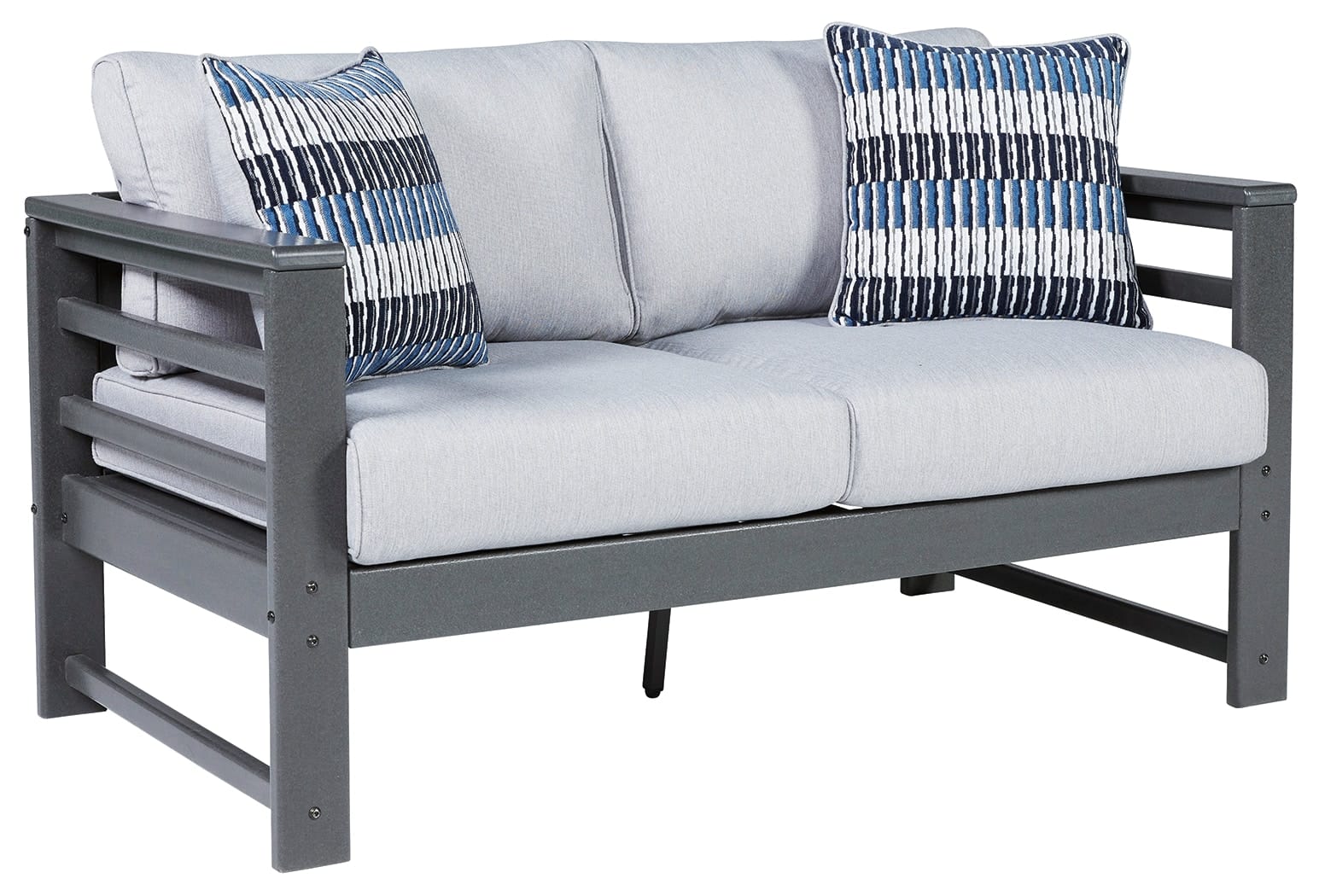 Ashley Outdoor/Patio Amora Outdoor Loveseat with Cushion P417-835