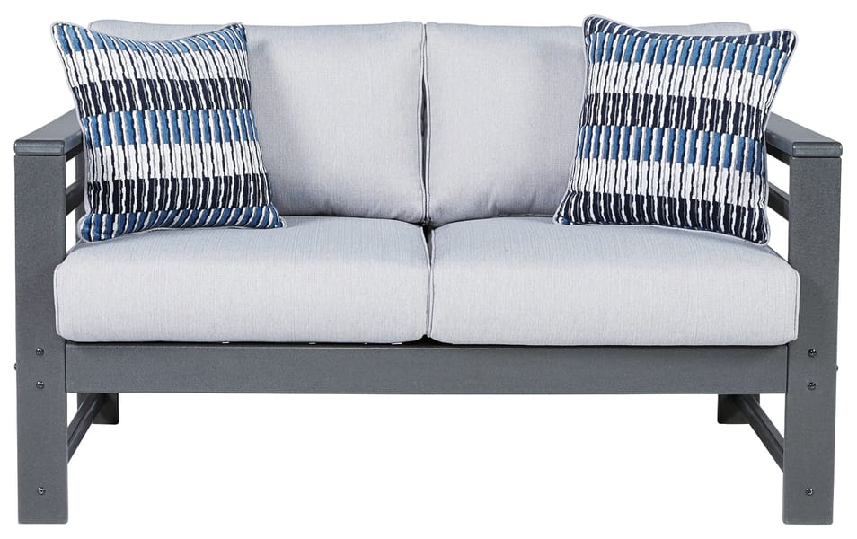 Ashley Outdoor/Patio Amora Outdoor Loveseat with Cushion P417-835