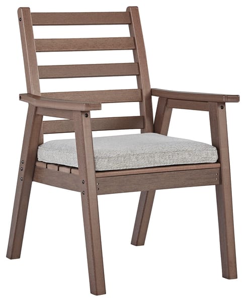 Ashley Outdoor/Patio Emmeline Outdoor Dining Arm Chair with Cushion (Set of 2) P420-601A
