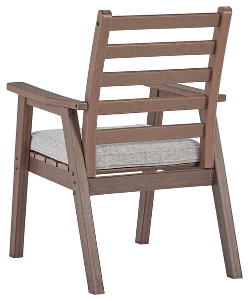Ashley Outdoor/Patio Emmeline Outdoor Dining Arm Chair with Cushion (Set of 2) P420-601A
