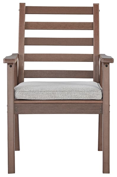 Ashley Outdoor/Patio Emmeline Outdoor Dining Arm Chair with Cushion (Set of 2) P420-601A
