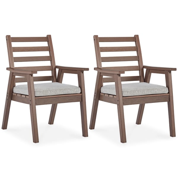 Ashley Outdoor/Patio Emmeline Outdoor Dining Arm Chair with Cushion (Set of 2) P420-601A