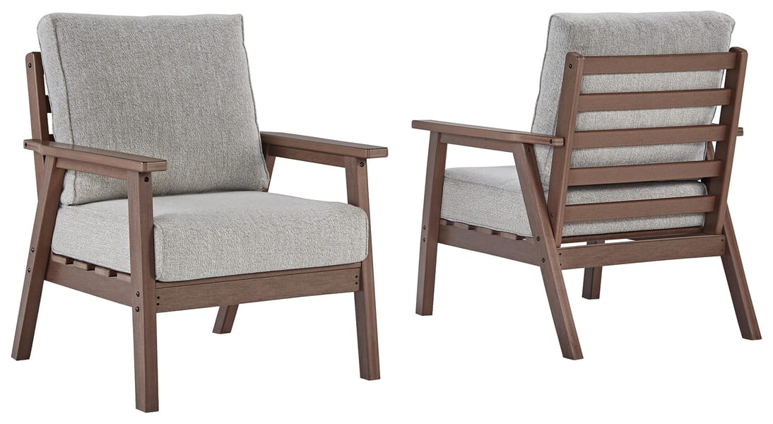 Ashley Outdoor/Patio Emmeline Outdoor Lounge Chair with Cushion (Set of 2) P420-820