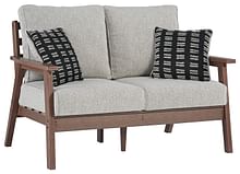Ashley Outdoor/Patio Emmeline Outdoor Loveseat with Cushion P420-835