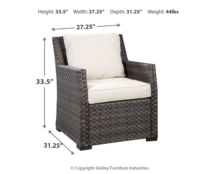Ashley Outdoor/Patio Easy Isle Lounge Chair with Cushion P455-820