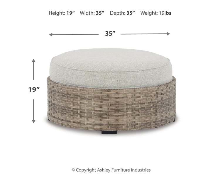 Ashley Outdoor/Patio Calworth Outdoor Ottoman with Cushion P458-814