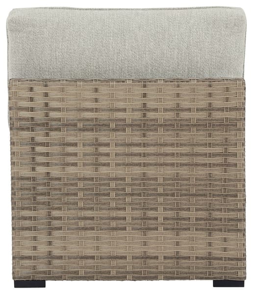 Ashley Outdoor/Patio Calworth Outdoor Armless Chair with Cushion (Set of 2) P458-846