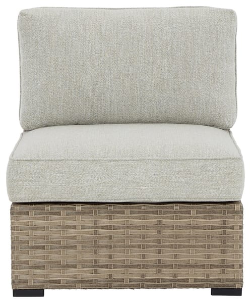Ashley Outdoor/Patio Calworth Outdoor Armless Chair with Cushion (Set of 2) P458-846
