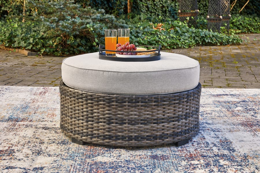 Ashley Outdoor/Patio Harbor Court Ottoman with Cushion P459-814