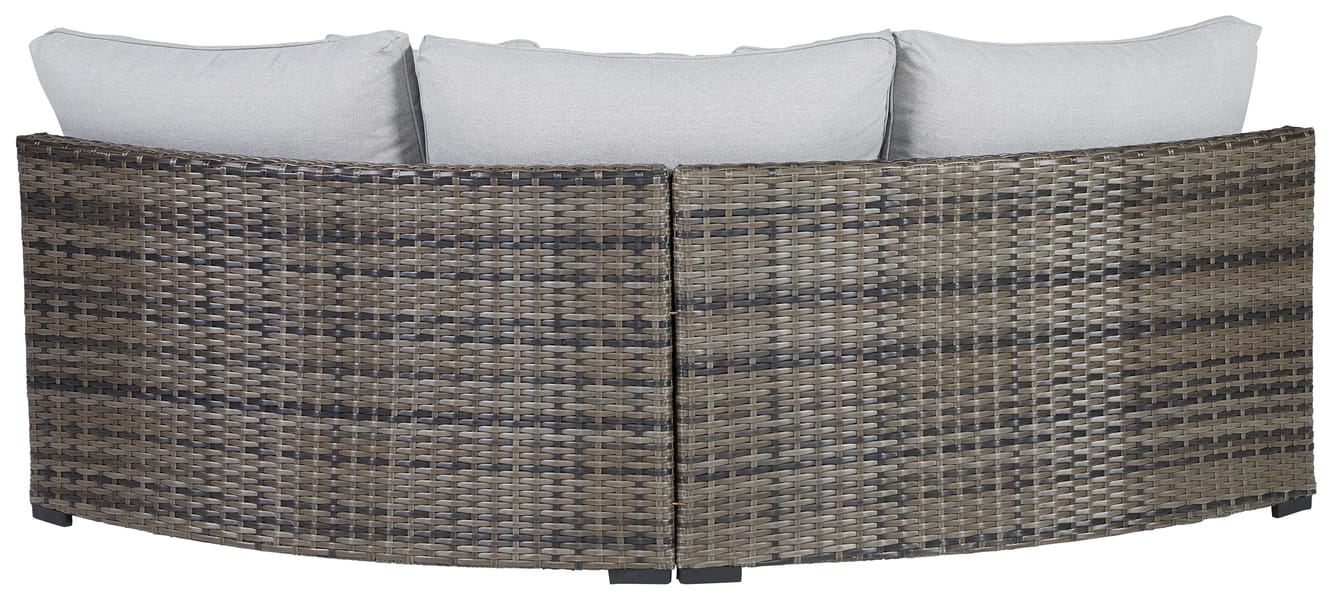 Ashley Outdoor/Patio Harbor Court Curved Loveseat with Cushion P459-861