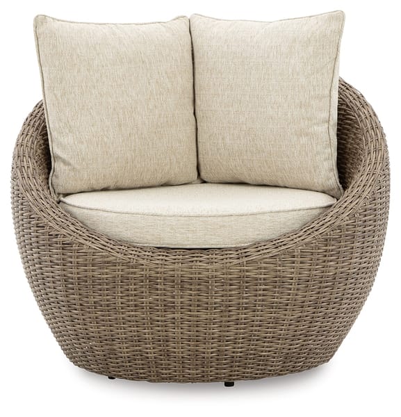 Ashley Outdoor/Patio Danson Swivel Lounge with Cushion (Set of 2) P505-821
