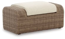 Ashley Outdoor/Patio Sandy Bloom Outdoor Ottoman with Cushion P507-814