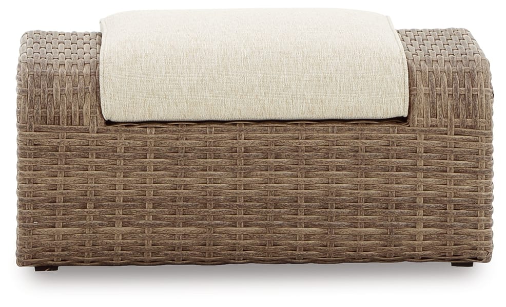 Ashley Outdoor/Patio Sandy Bloom Outdoor Ottoman with Cushion P507-814